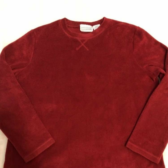 BOGO🦋 Deep Red Colour Pullover Fleece Sweater - Picture 2 of 10